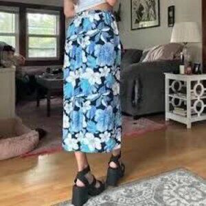 Briggs New York Blue and White Maxi Skirt. NWOT.